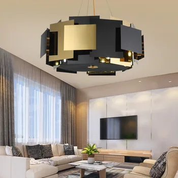 Nordisk lysekrone rustfrit stål lys luksus lysekrone model designer værelse, stue dekoration lampe restaurant hotel lampe