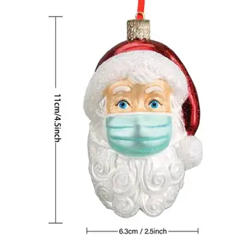 Christmas Santa Claus Hængende Ornament Familie Gave Santa Claus Iført En Maske, Julepynt Til Hjemmet Indretning