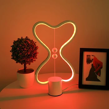 Balance Lampe 7 Farve-LED-Magnetisk LED Nat Lys Til Hjemmet Soveværelse Kontor Nat Lampe Kids Valentinsdag Gave