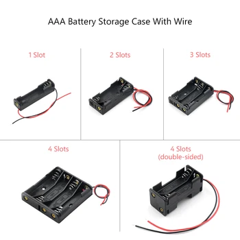 ABS Batteri Holder DIY Standard Opladning af Batterier AAA Celle opbevaringsboks Med Kabel Føre Arduino Strømforsyning Batteri opbevaringsboks
