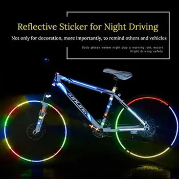 Nye Mountainbike Reflekterende Klistermærker, Cykel Dekorative Nat Vandtæt Fluorescerende Klistermærker Riding Strip Farve P0L9