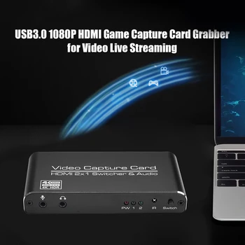 HDMI / USB3.0 Video capture-Kort 4K-60Hz 2x1 Dongle Optager Boksen til Spil-Streaming Live Broadcast-Dongle Spil Live Streaming