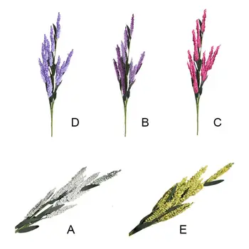 Kunstige Blomster Lavendel Faux Ånde UV-Resistent Falske Buske Simulering Indretning Bryllup Tabel Blomster Arrangement Buket