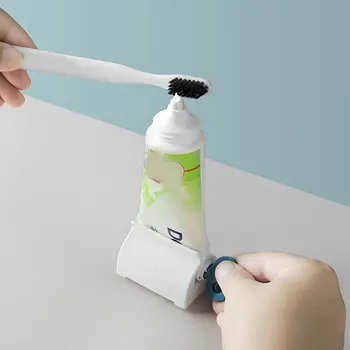 Multifunktions-Tube Tandpasta Squeezer Squeezer Tandpasta Let Bærbar Plast Dispenser Badeværelse tilbehør sæt
