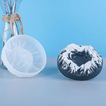 Crystal Epoxy Harpiks Skimmel Lille Snow Mountain Ornament Silicone Mould DIY Kunsthåndværk, Smykker, Dekorationer, Lave Værktøj