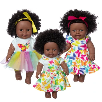 Amerikanske Genfødt Sort Håndlavet Dukke Silikone Vinyl Baby-Blød Naturtro Nyfødte Baby Doll Toy Pige Julegave