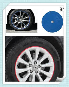 Bil 8M gummibånd personlighed farve hjul beskyttelse dekoration med dæk klistermærker til Lexus LF-Gh SC IS250C HS SC430 LS600h
