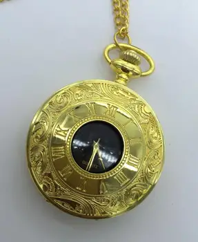 Mænd og en kvinde, ure, smykker, gaver Golden Rom hule ud steampunk Halskæde lomme ure gave