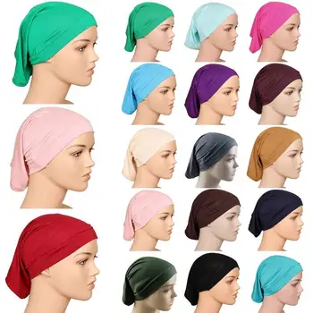 Muslimske Plisserede Turban Hat Kvinder Strække hårtab dækkappe Bonnet Farve Beanie Islamiske Wrap Tørklæde Hat Hoved cap C Y5E9