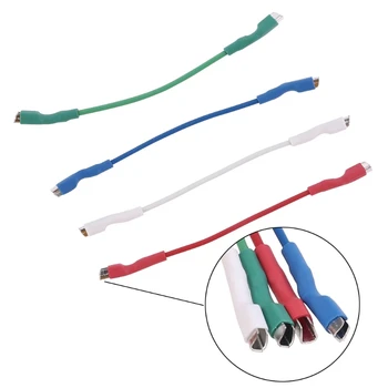 4STK Universal Sølv Fører Ledninger Header Wire Kabel-50mm for 1,2-1,3 mm Pins Pladespiller Phono Indkapslingen Tonearm M5TB