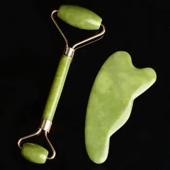 Facial Jade Roller Ansigt Tynd+Body Gua Sha yrelsen Massageapparat Værktøj, Der Er Naturlige Guasha Naturlige Jade Skønhed Værktøjer