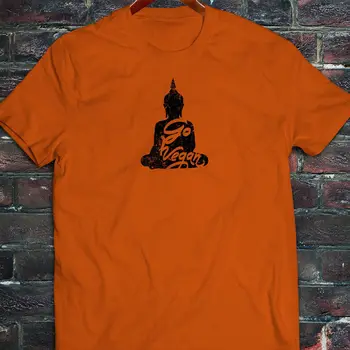 Gå Veganske Livsstil Åndelige Buddha Vegetar Herre Orange Nye 2019 Mode Hot Mænd Sommer O-Hals Bomuld, Brugerdefinerede Trykte T-Shirts