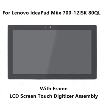 LCD-Skærm Display Panel Touch Glas Digitizer Assembly+Ramme For Lenovo IdeaPad Miix 700-12ISK 80QL Serie 80QL008DCK 2160x1440
