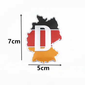 5PCS Metal 3D Tyskland Flag Logo Badge Deutsch Bil Mærkat Mærkat Front Kofanger Vindue Krop Dekoration Til Benz, VW, Audi, Bmw