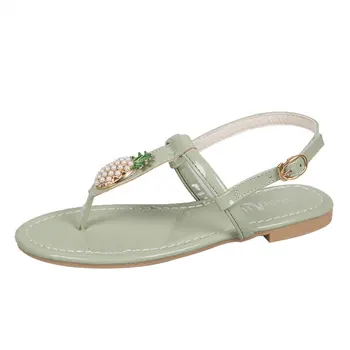Sandaler kvinder 2020 sommeren nye mode vilde klip tå ananas flad bund stranden Romerske sko sandaler