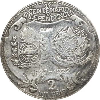 1922 Brasilien 2 Reis mønter KOPI