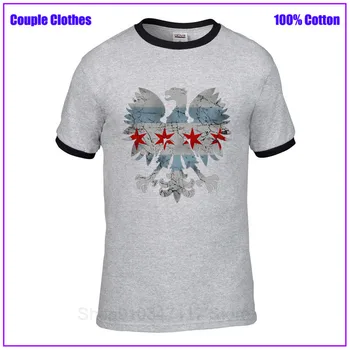 Polsk Ørn Chicago Flag Polen familie arv Mænd t-shirt geek t-shirt, toppe tshirt final fantasy hombre camisetas tøj