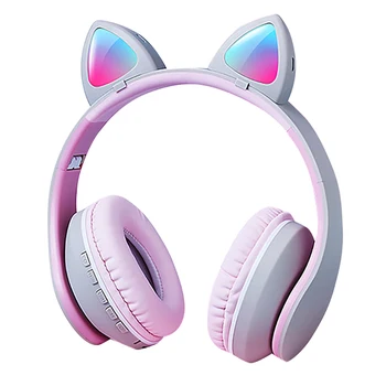 Kat Ear Hovedtelefoner Trådløse Bluetooth-Subwoofer 7.1 Surround Sound, Bluetooth 5.0 Hovedtelefoner