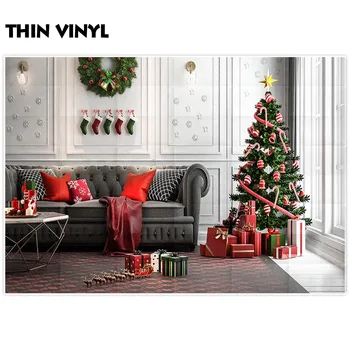 Funnytree foto baggrund baggrund Christmas tree dekoration luksus møbler indendørs fest-ferie, photocall wallpapers