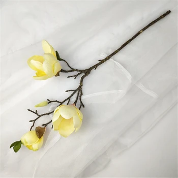 Kunstige Magnolia-Blomst Stue Bord Dekoration Kinesiske Klassisk Hjem Falske Blomst Blomster