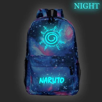 NARUTO Lysende Galaxy Rygsæk Laptop Backpack skoletasker til unge Drenge Piger Rejse Rygsæk Tilbage til Skolen Rygsæk