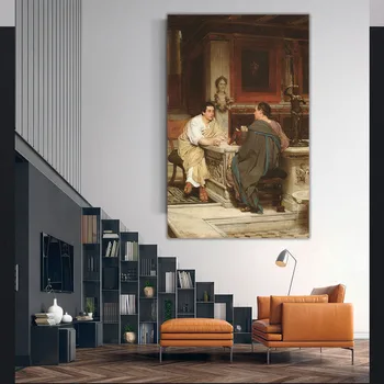 Citon Lærred Kunst Olie Maleri Lawrence Alma-Tadema《diskurs》Kunst Plakat Billede Wall Decor Moderne boligindretning
