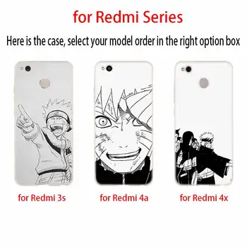 Japan Animationsfilm Skitse Naruto Silikone Klar Sag For Xiaomi Redmi 8A 9A 7A 6A 9AT Note 9 8 7 6 5 Pro 8T 9S Funda Bløde Tilbage