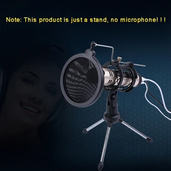 Bærbare Desktop Mikrofon Stativ Stå med Shock Mount Anti-Vibrations-Mic Holder med Runde Maske Skjold