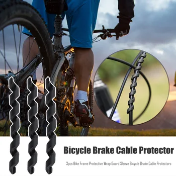 Gear Kerne, Indre Wire Kabel Protector 3stk TPR Cykel-Bremse Kabel-Spiral Beskytter Cykel Stel Beskyttende indpakning Boliger