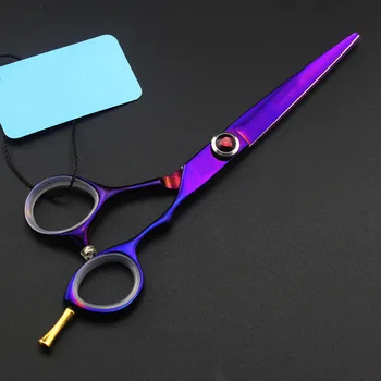 Professional japan 440c 6 tommer lilla perle hår skære saks frisør-makas haircut udtynding saks frisør saks sæt