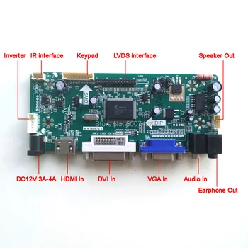 For B141EW01 V3 V4 M. NT68676 display controller kørsel kort DVI VGA LVDS 30Pin CCFL LCD-skærm panel 1280*800 14.1