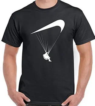 PARAPENTE Parodie - Hommes T-shirt drole Paraglider paraglide PARACHUTISME PARA Lav Pris Rund Hals Mænd Tees shirts