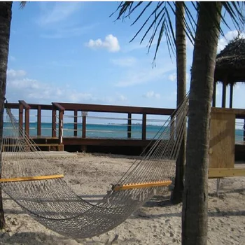 Træ mesh bomuld reb hængekøje til udendørs fritidsaktiviteter hængende stol swing 75 aktier i Super tyk bomulds reb