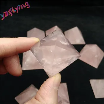 Crystal Quartz Pyramide Rosakvarts Ametyst Røget Crystal Citrin Klar Kvarts Pyramide Healing Krystal, Chakra Energi Generator