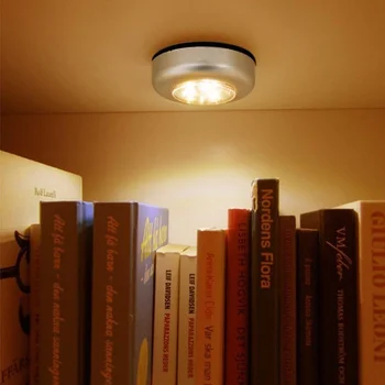 LED Batteri Stick Tryk på Push Lys Til Under-Kabinet Lys Køkken Stick Lys Skab Lys