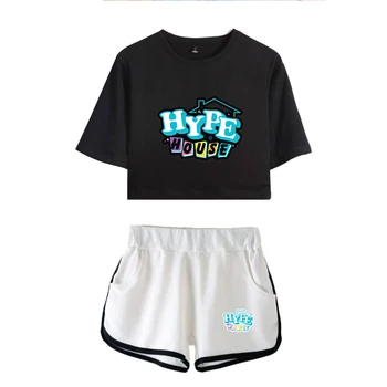 2020 nye Hype Hus udskrive korte ærmer + shorts street søde sportstøj sommer mode rund hals T-shirt afslappet to-piece suit