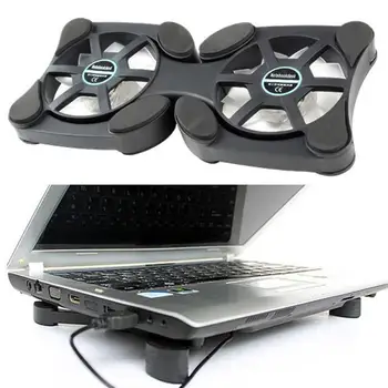 14inch Sammenfoldelig Bærbare USB-2 Fan Bærbar Notebook Køler Heatsink Cooling Pad Bærbare Cooling Pad Computer røgsuger