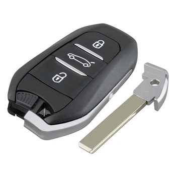 Bil Smart Fjernbetjening Nøgle 3-Knappen 433Mhz 4A-CHIP, Passer til Peugeot 208 308 3008 508 5008 Rejsende Ekspert