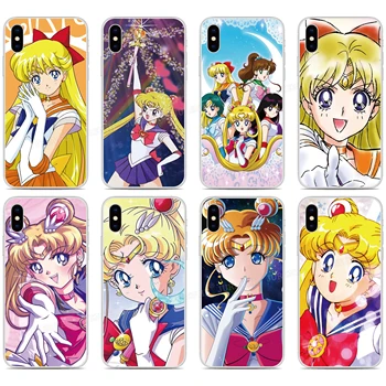 Trykt Sailor Moon Dækker For Vsmart Aktiv 1 Plus 3-Stjernede GLÆDE 4 Live BQ Akvarier X2 X Pro U U2-Lite V VS Mobiltelefon Sag Fundas