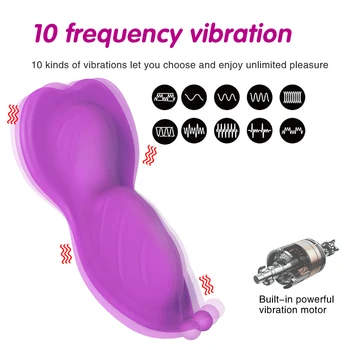 10-Mode Trusse Butterfly Vibrator Usynlige Klitoris Stimulator Bærbare Trådløse Fjernbetjening Vibrerende Æg Sex Legetøj Til Kvinde-Sex Shop