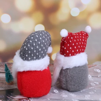2021 Christmas Santa Gnome Bløde Dukke Uld Søde Smykker Håndlavet Elf Legetøj Xmas
