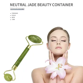 Naturlige Facial Roller Jade Sten Roller Ansigt Skønhed Massage Værktøjer Face Lift Massageapparat Kit Med Jade Skraber