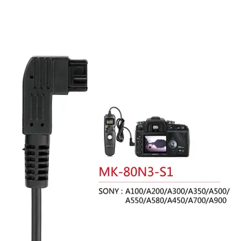 Meike 80N3 S1 LCD Digital Kamera Timer Fjernbetjening Udløserknappen til Sony A100 A200 A300 A350-A500 A550 A580 A450-A700 A900