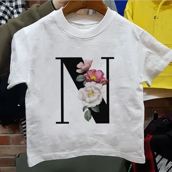 Mode Drenge T-Shirts, Casual Funny Girl Top Unisex Korte Ærmer 2020 Kids T-Shirt Harajuku Girls T-Shirts Kawaii Blomst Breve