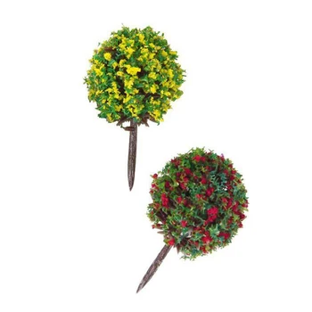 30stk/Masse 1:100 Skala Kugle-formet Blomst Model Micro Landskab Blandet Træer Have Natur Miniature Legetøj Til Børn