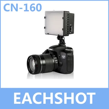 Nanguang KN-160, 160 KN-LED-Kamera Lys DV-Camcorder Foto Belysning 5400K Til Canon Nikon Gratis Fragt