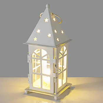 Strygejern Vindtæt Stearinlys Lysestage Dekoration Have Vind Lampe Hjem Udsmykning Til Udendørs Bryllup Lysestage