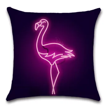Lys stil Flamingo trykt sort pudebetræk pudebetræk dekoration til sweet home hus sofa stol kids soveværelse gave