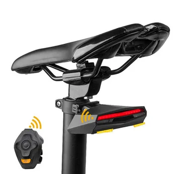 Cykel Lys Bremse Cykel baglygten baglygten Intelligent Vandtæt USB-Genopladelige Fjernbetjening Tænd Lys til Cykel Tilbehør