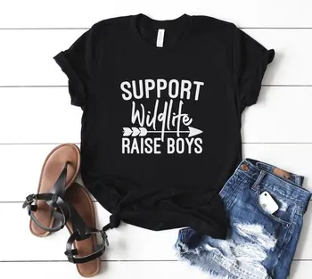 Sugarbaby Støtte Dyreliv Hæve Drenge Skjorte Dreng Mama T-shirt Gave til Hendes mors dag Livet Korte Ærmer Mode Toppe Drop skib